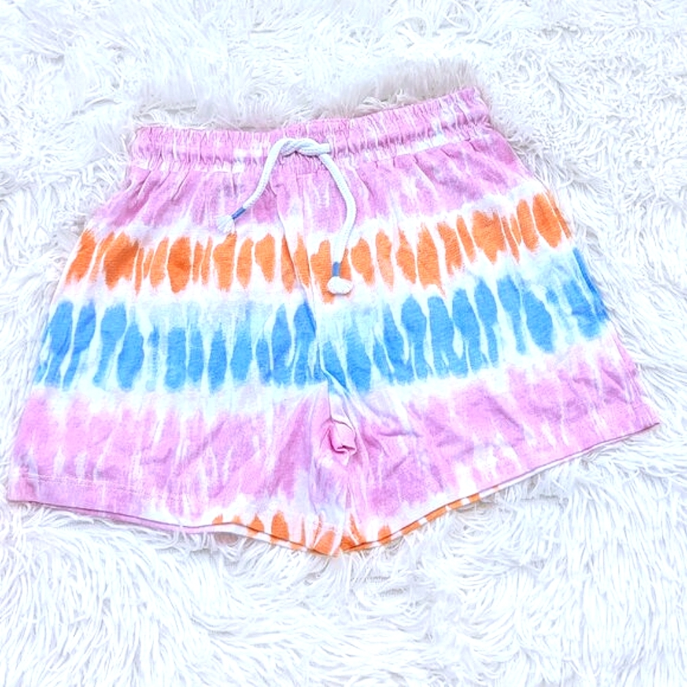 ANKO's Bright & Playful Tie-Dye ElasticWaist Girls Shorts Perfect for Summer Fun